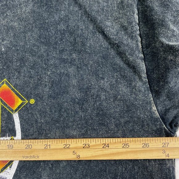 ACDC Band T Shirt XL Highway to Hell Faded Black Cropped Raw Hem Grunge - Picture 7 of 9